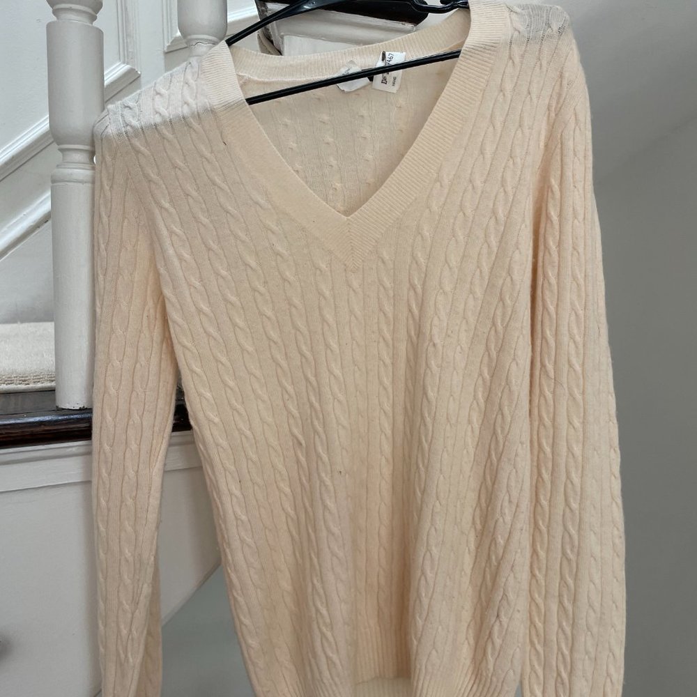 JCREW Cream Cashmere Sweater